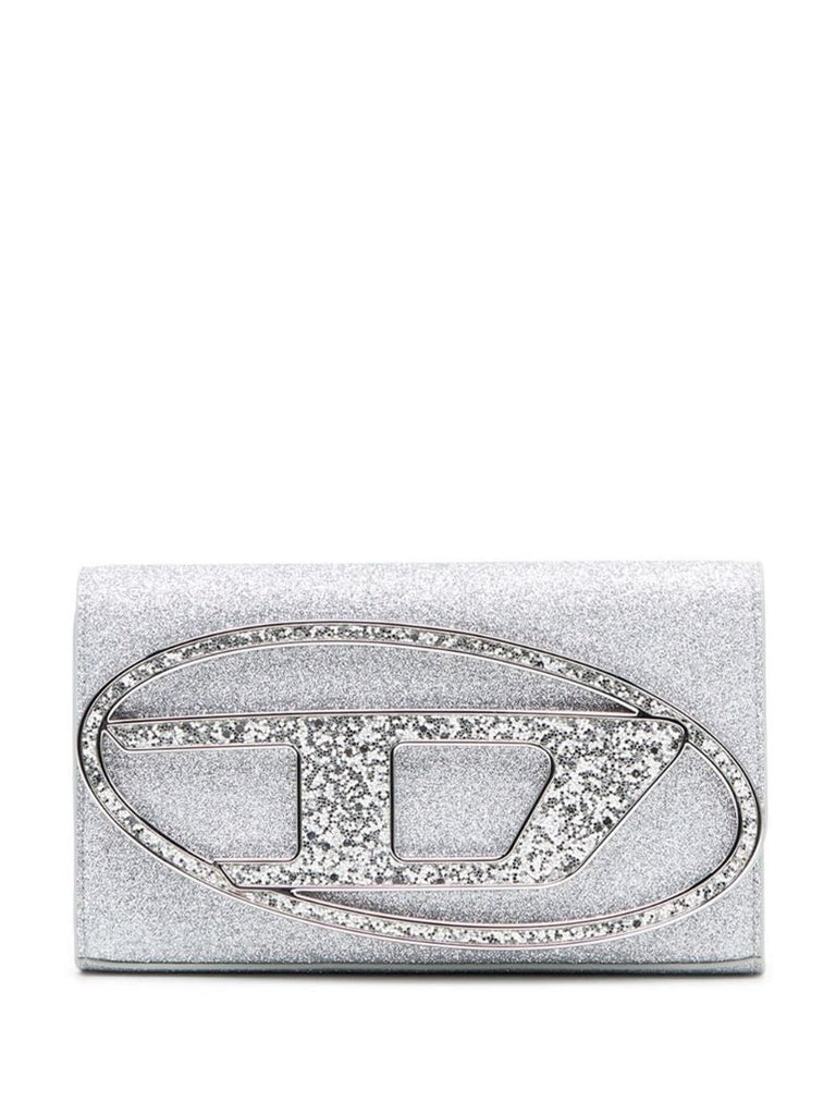 Silver-tone 1dr Glitter Wallet-on-chain