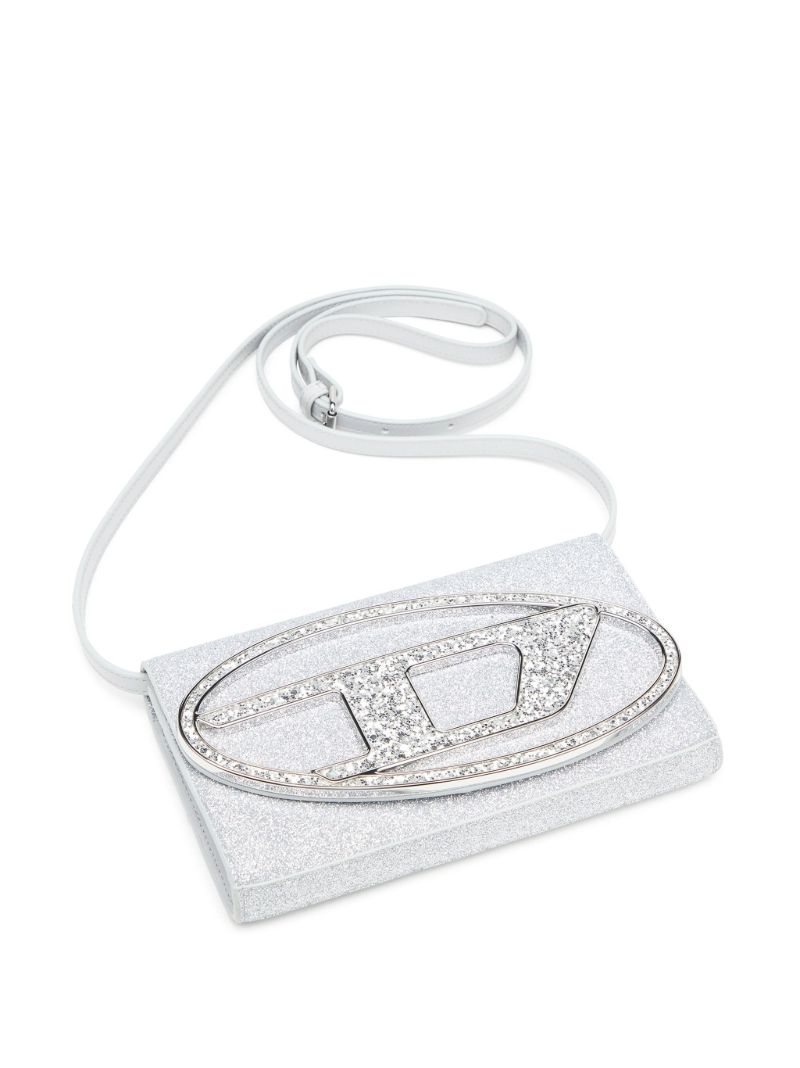 Silver-tone 1dr Glitter Wallet-on-chain