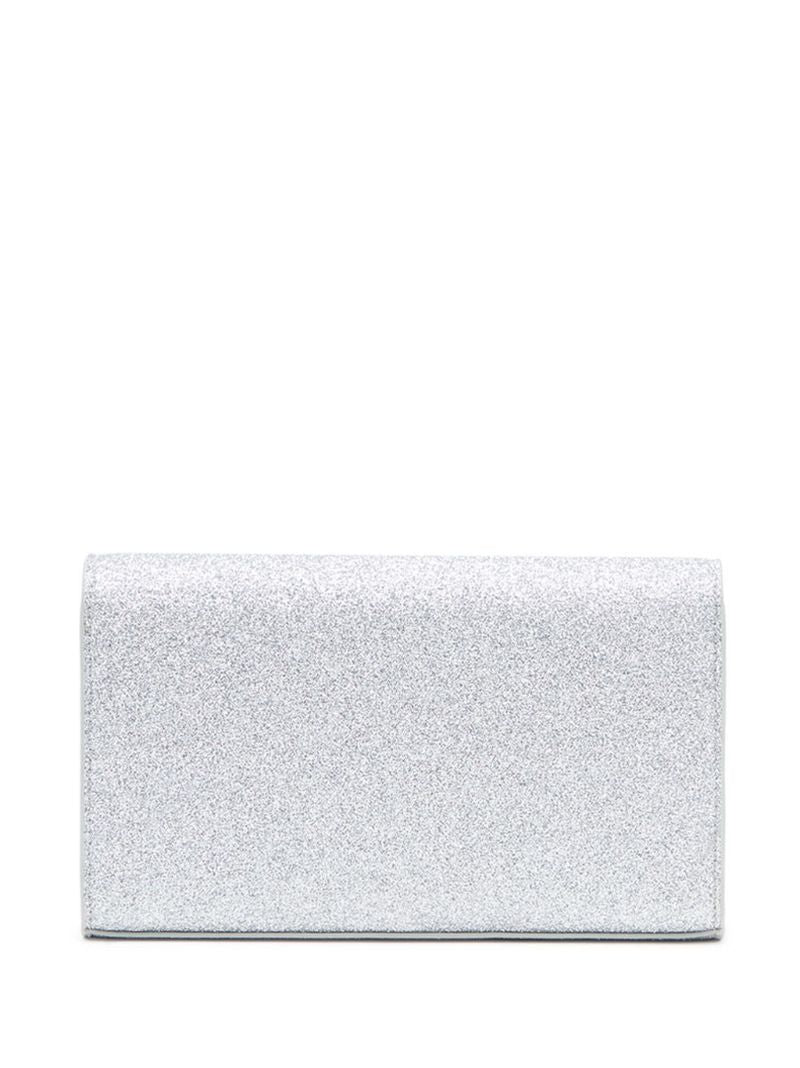 Silver-tone 1dr Glitter Wallet-on-chain