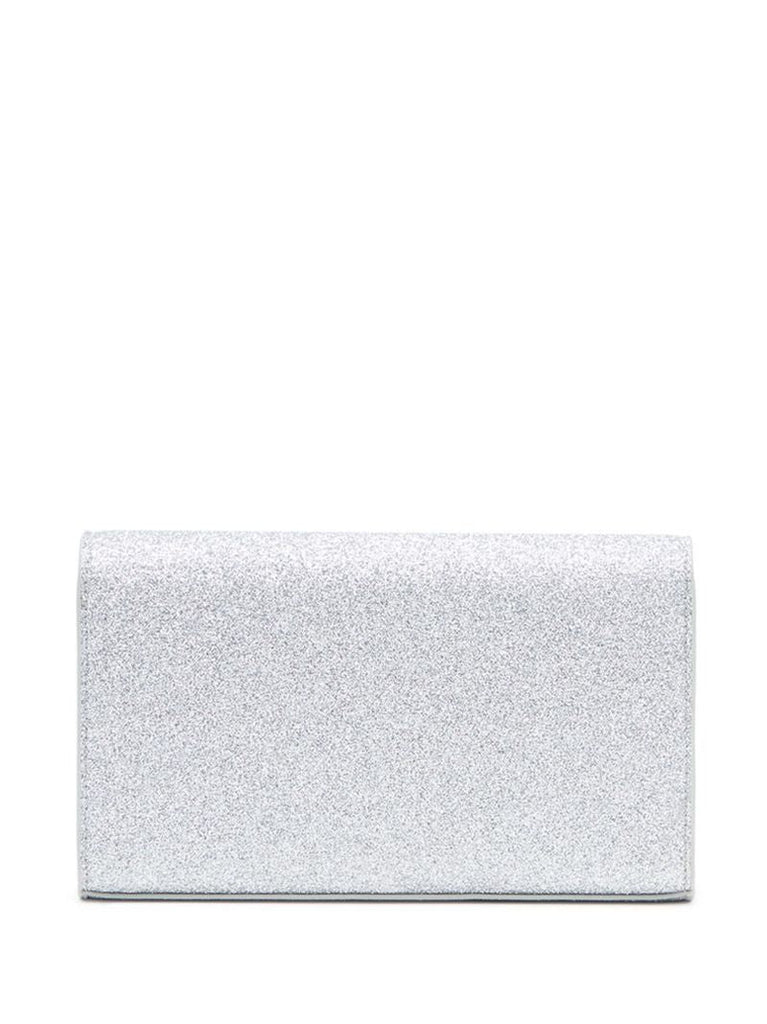 Silver-tone 1dr Glitter Wallet-on-chain