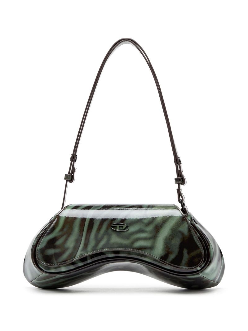 Green Play Bleeding-print Cross Body Bag