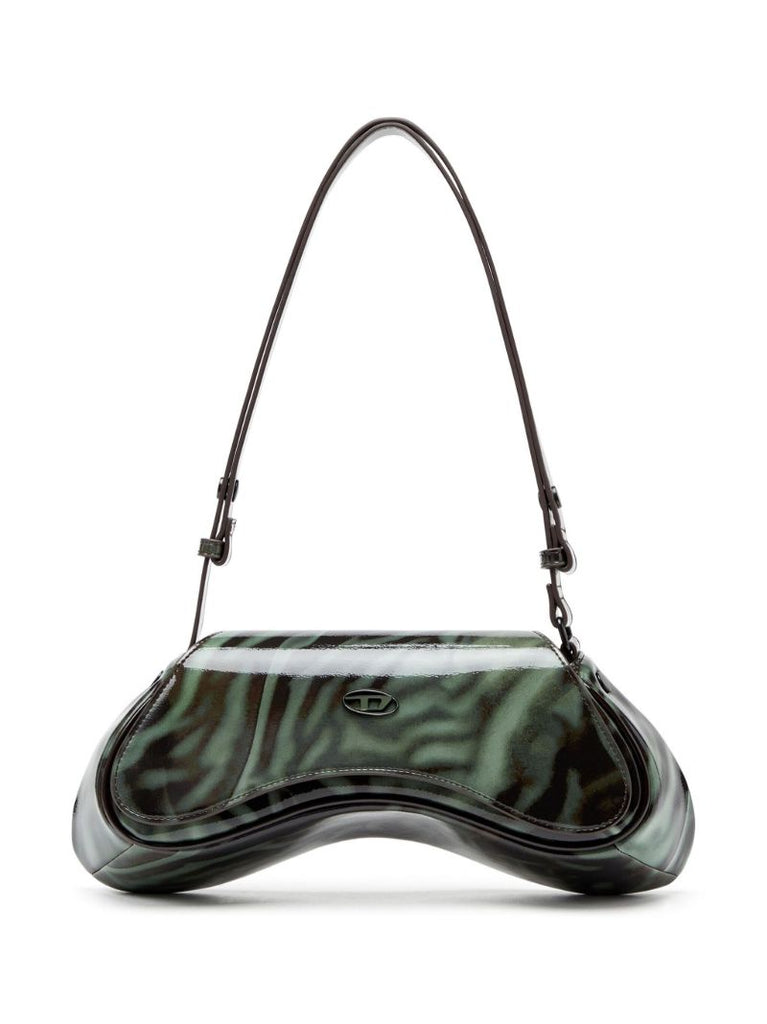 Green Play Bleeding-print Cross Body Bag