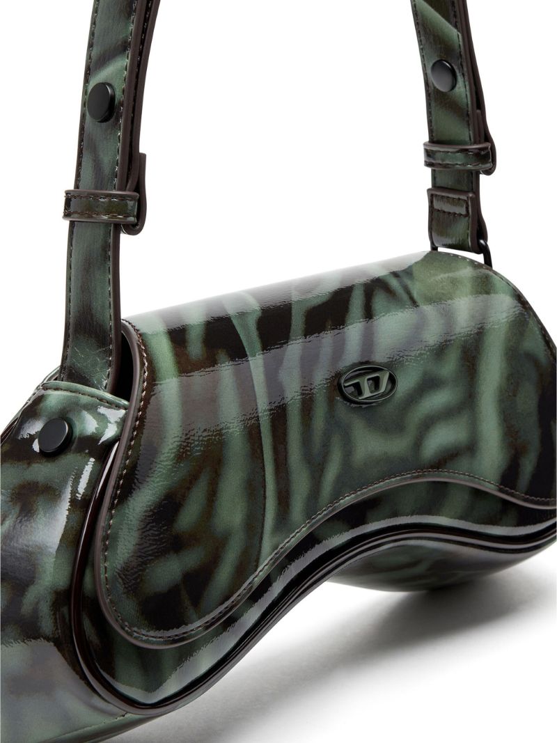 Green Play Bleeding-print Cross Body Bag