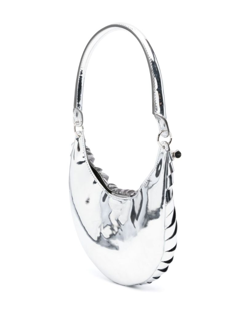 Silver-tone Petal Mini Shoulder Bag