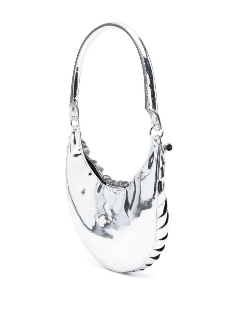 Silver-tone Petal Mini Shoulder Bag