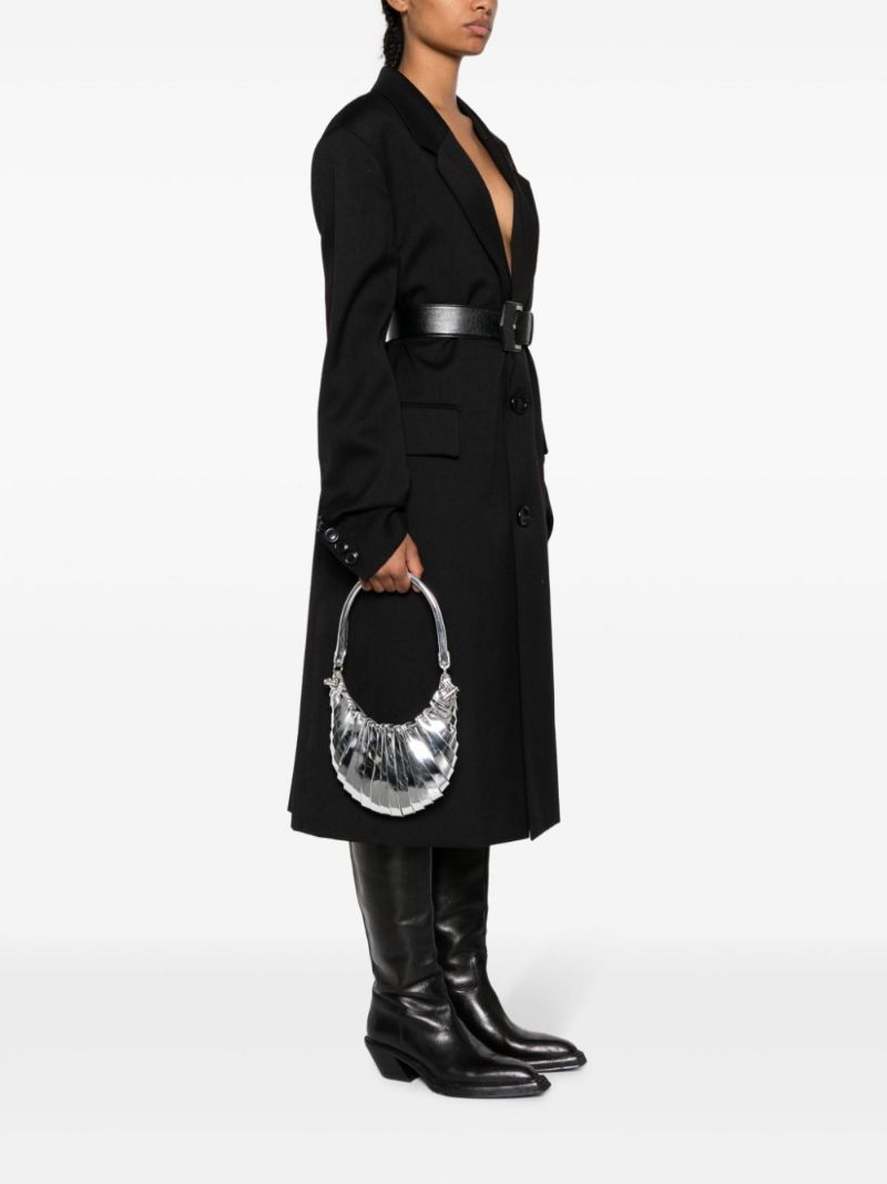 Silver-tone Petal Mini Shoulder Bag