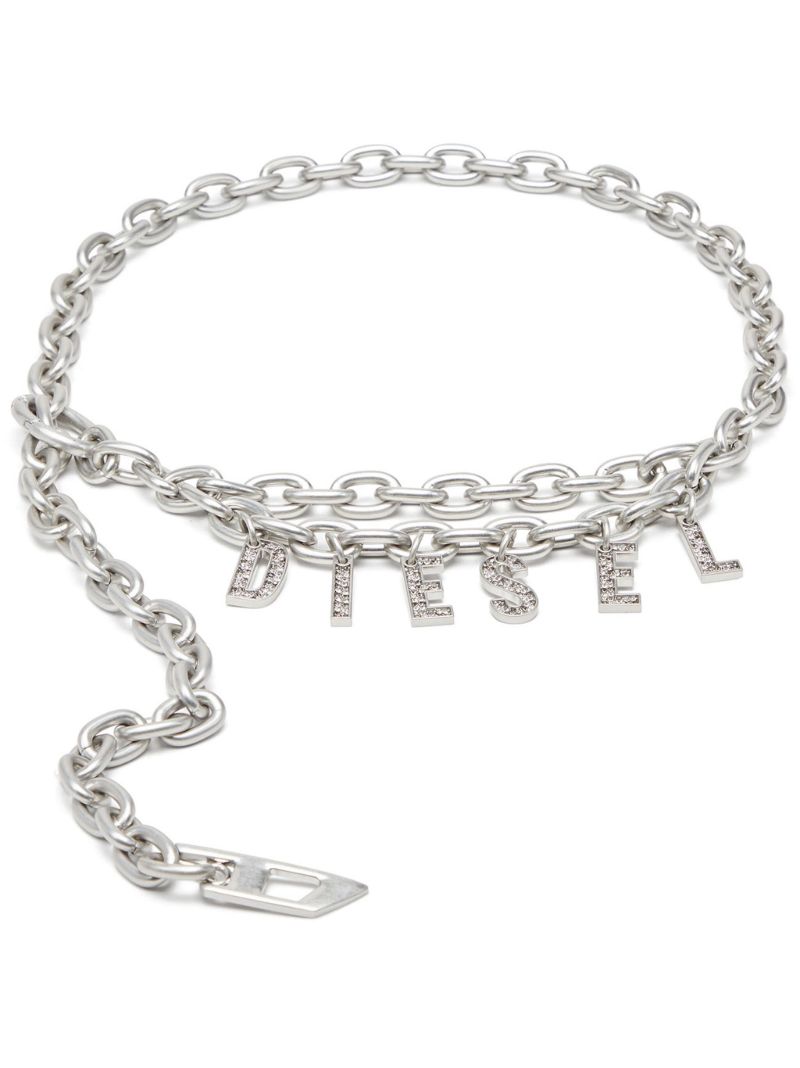 Silver-tone B-charm Belt