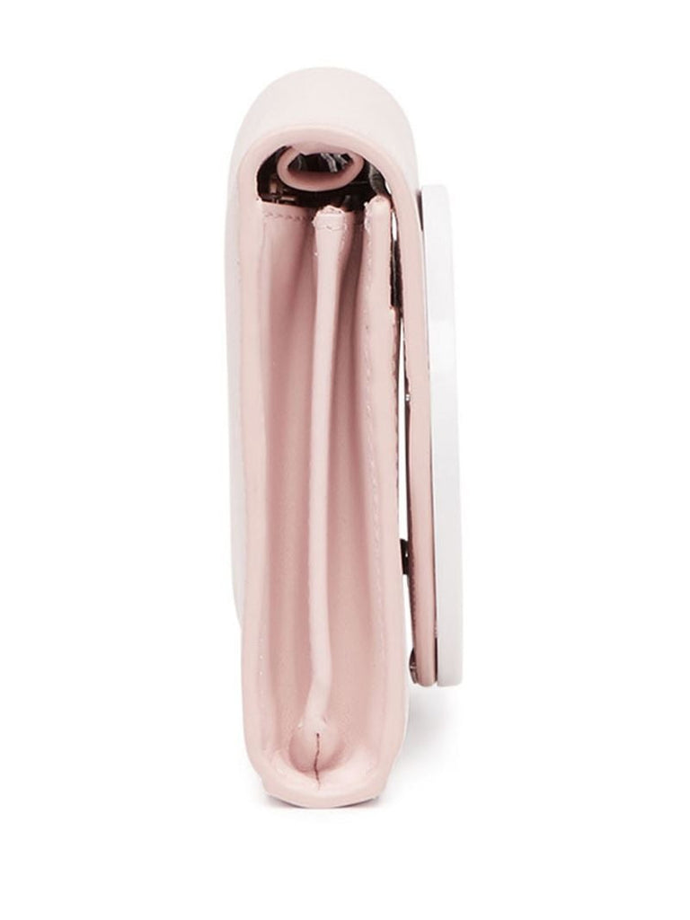 Pink 1dr Leather Strap Wallet