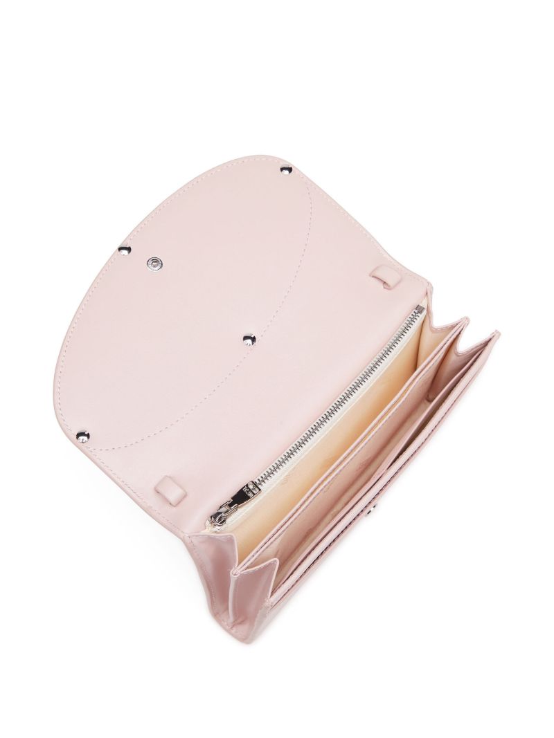 Pink 1dr Leather Strap Wallet