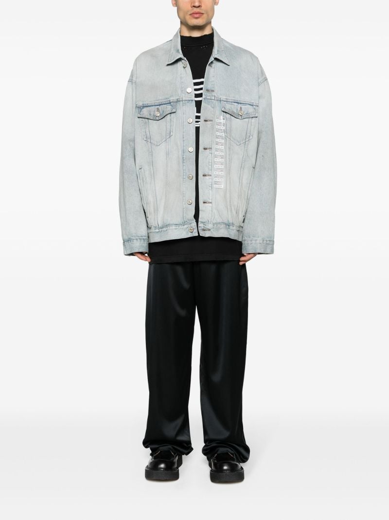 Blue Size Sticker Denim Jacket