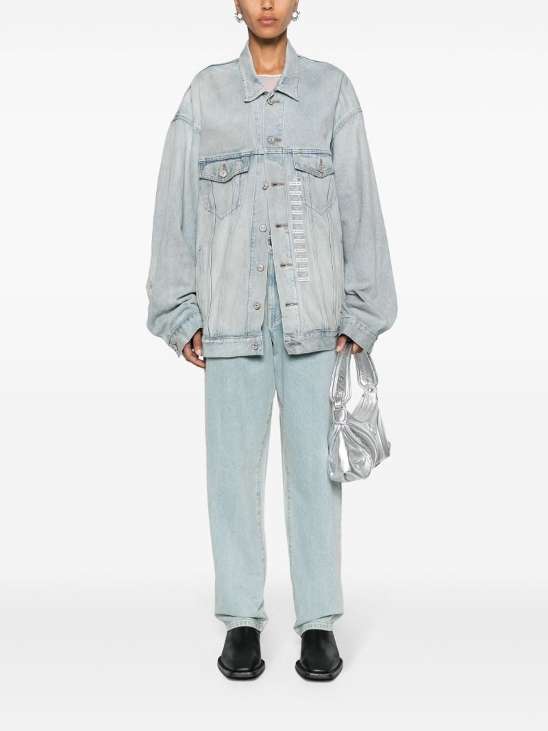 Blue Size Sticker Denim Jacket