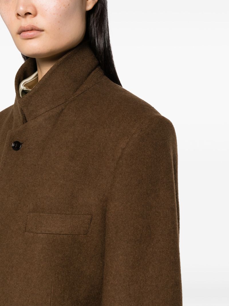 Brown Virgin Wool-blend Blazer