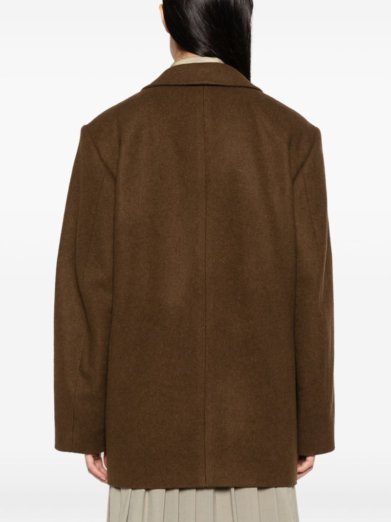 Brown Virgin Wool-blend Blazer