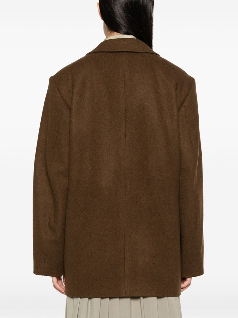 Brown Virgin Wool-blend Blazer