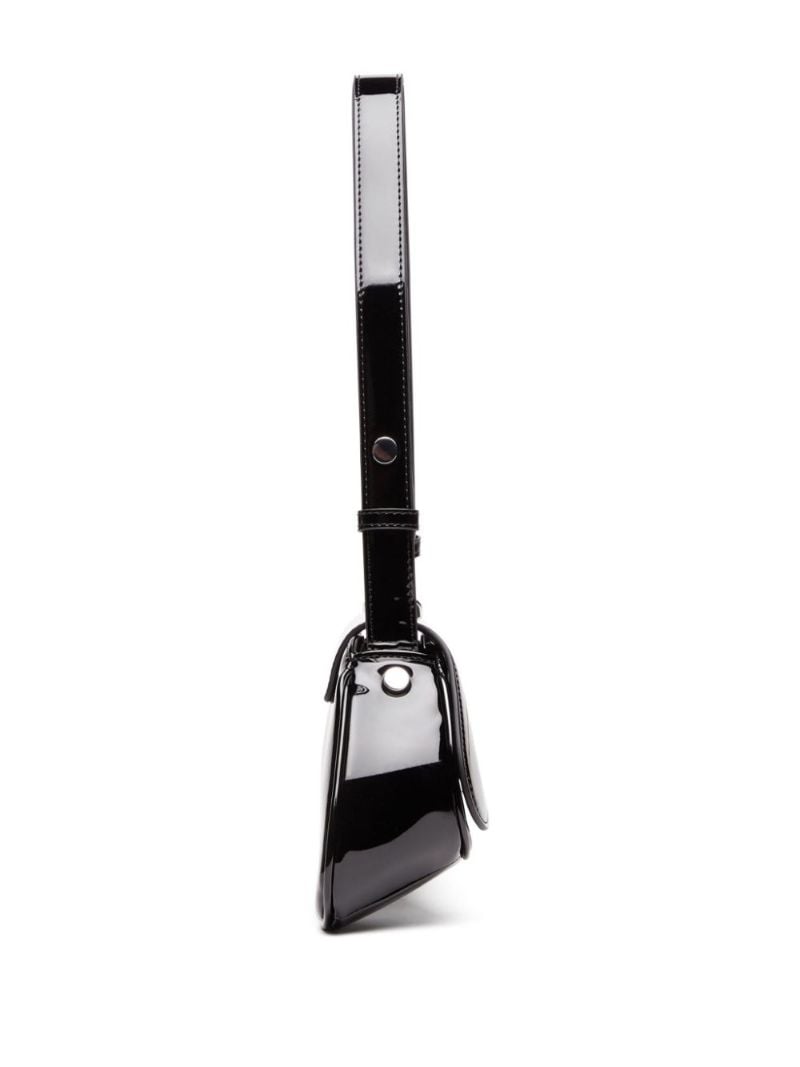 Black Play Glossy Shoulder Bag