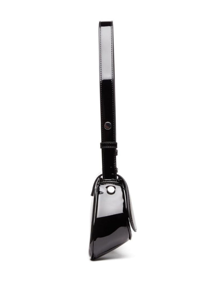 Black Play Glossy Shoulder Bag