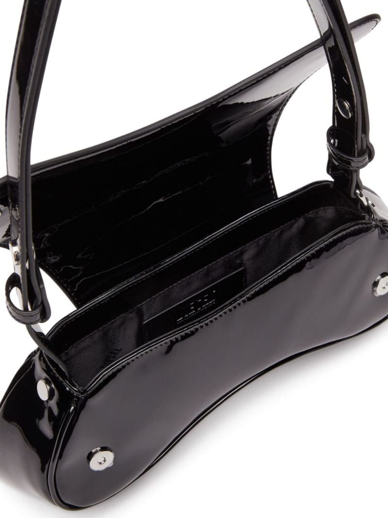 Black Play Glossy Shoulder Bag
