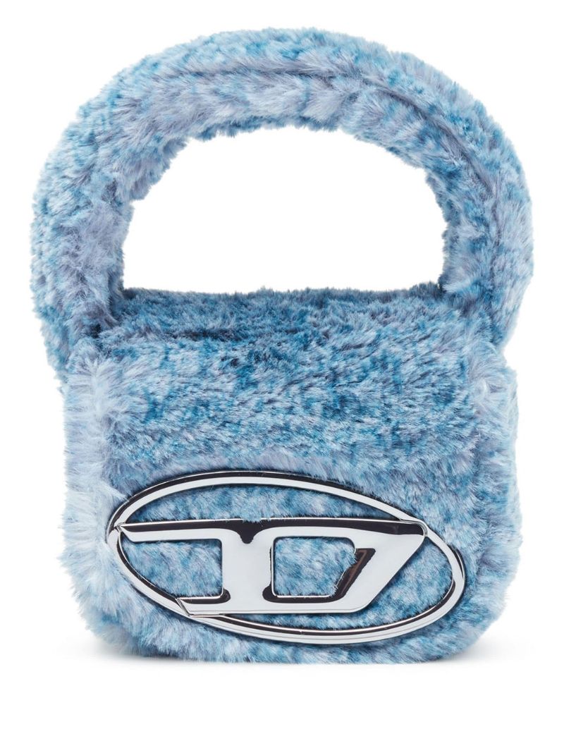Blue 1dr Fluffy Mini Tote Bag