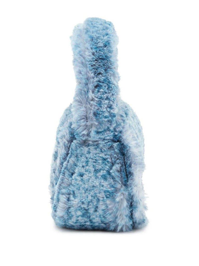 Blue 1dr Fluffy Mini Tote Bag