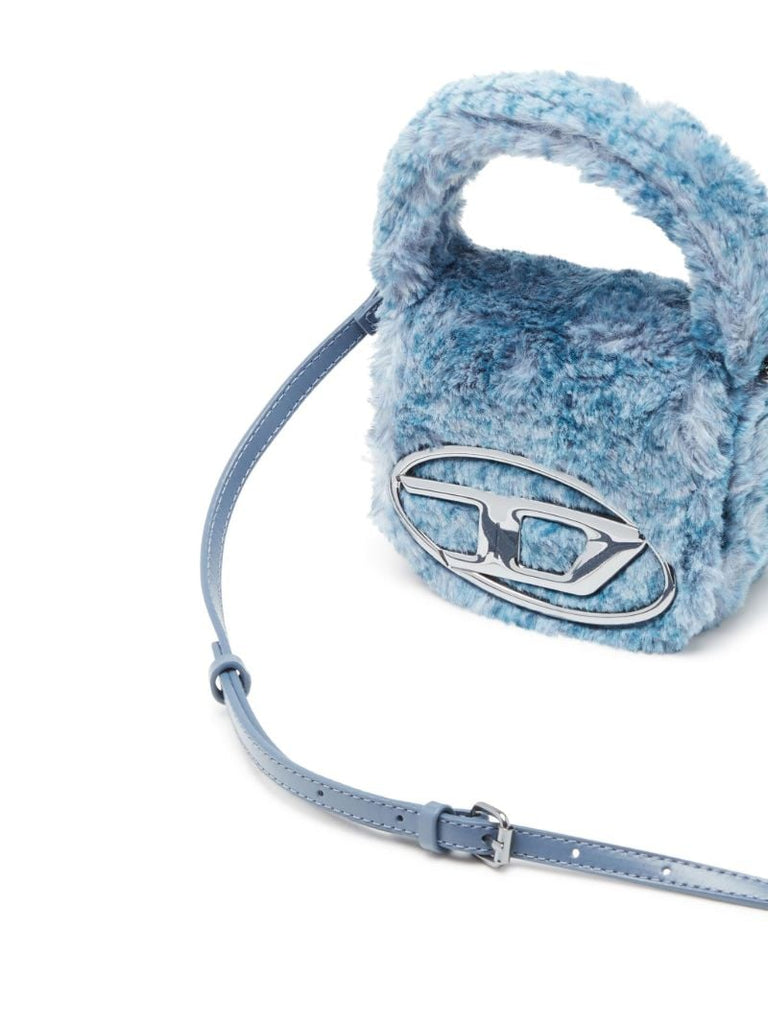 Blue 1dr Fluffy Mini Tote Bag