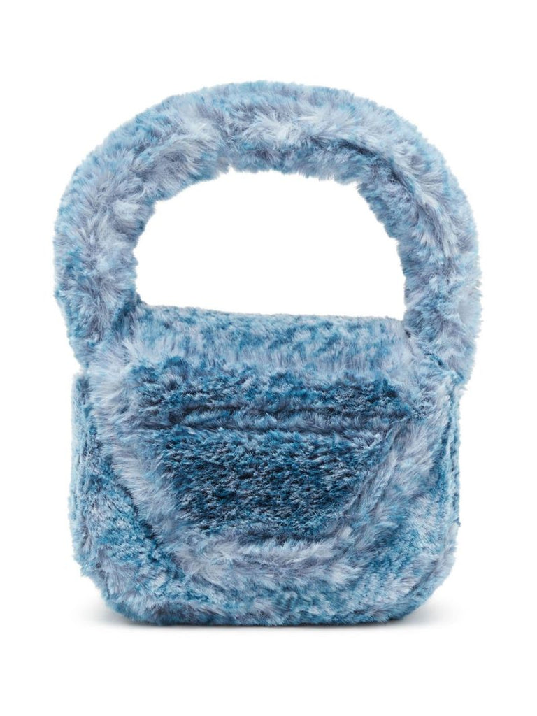 Blue 1dr Fluffy Mini Tote Bag