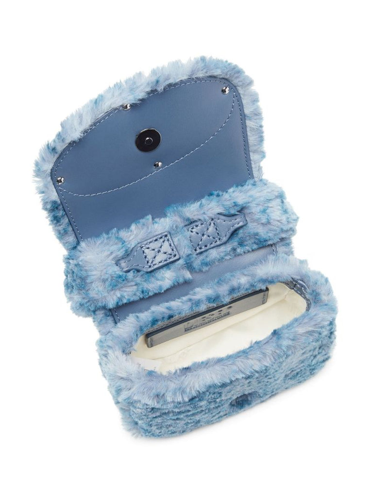 Blue 1dr Fluffy Mini Tote Bag