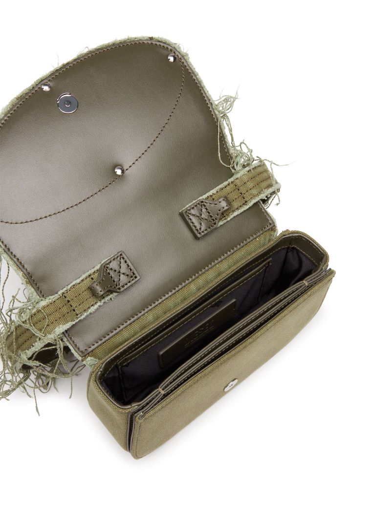 Green 1dr Denim Shoulder Bag