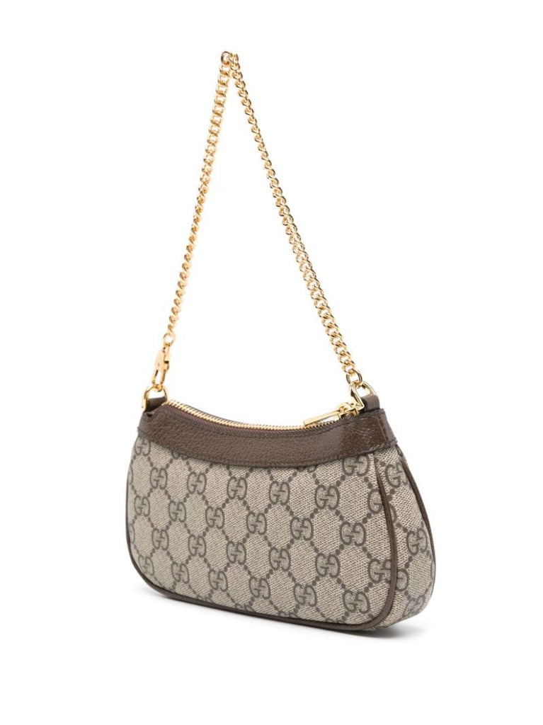Neutral Ophidia Mini Gg Supreme Shoulder Bag