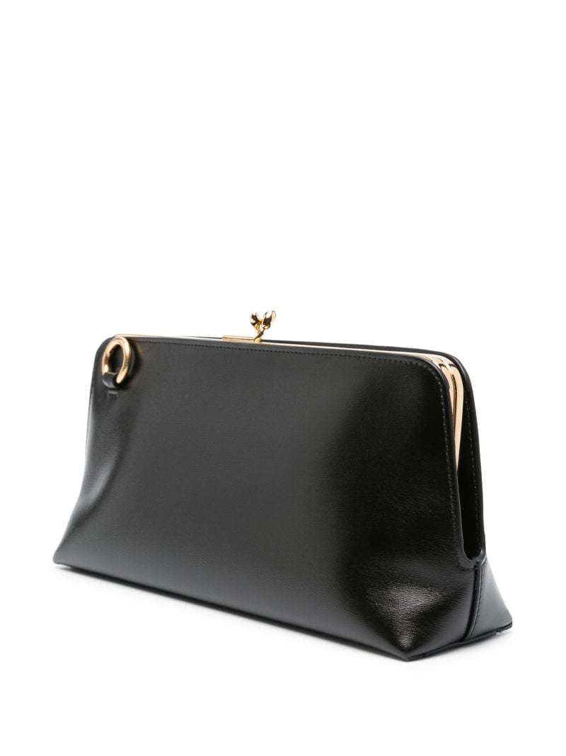 Black Goji Leather Shoulder Bag