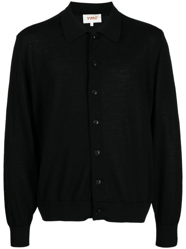 Black Rat Pack Wool Cardigan