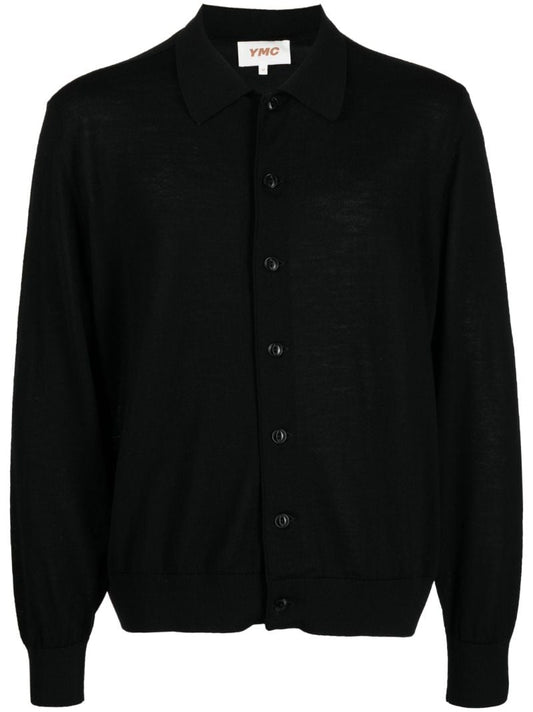 Black Rat Pack Wool Cardigan
