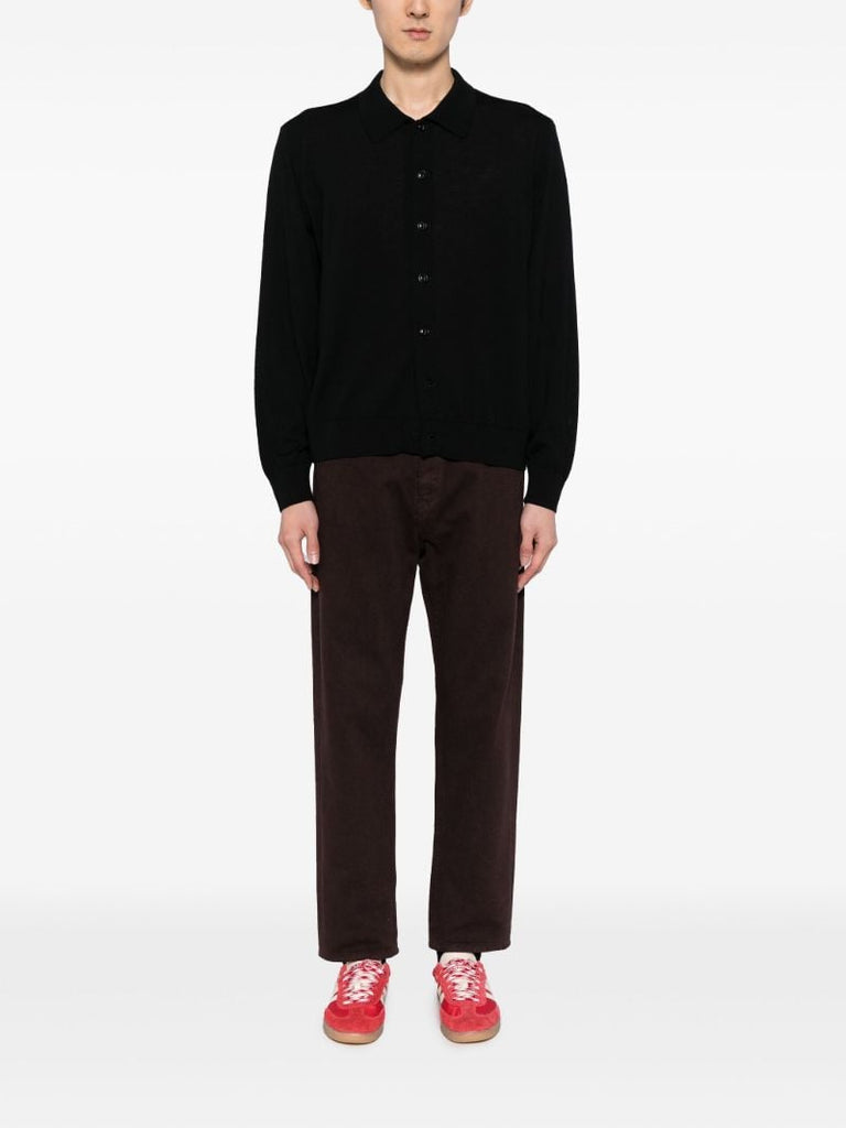 Black Rat Pack Wool Cardigan