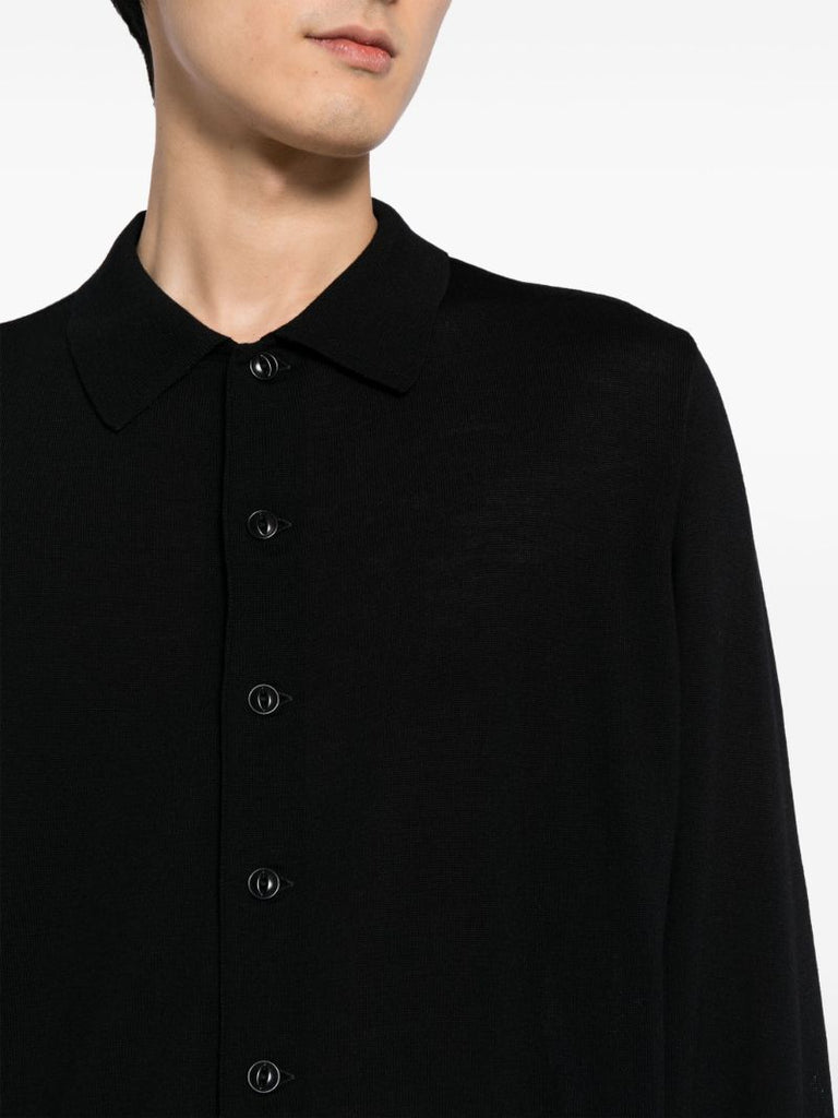 Black Rat Pack Wool Cardigan
