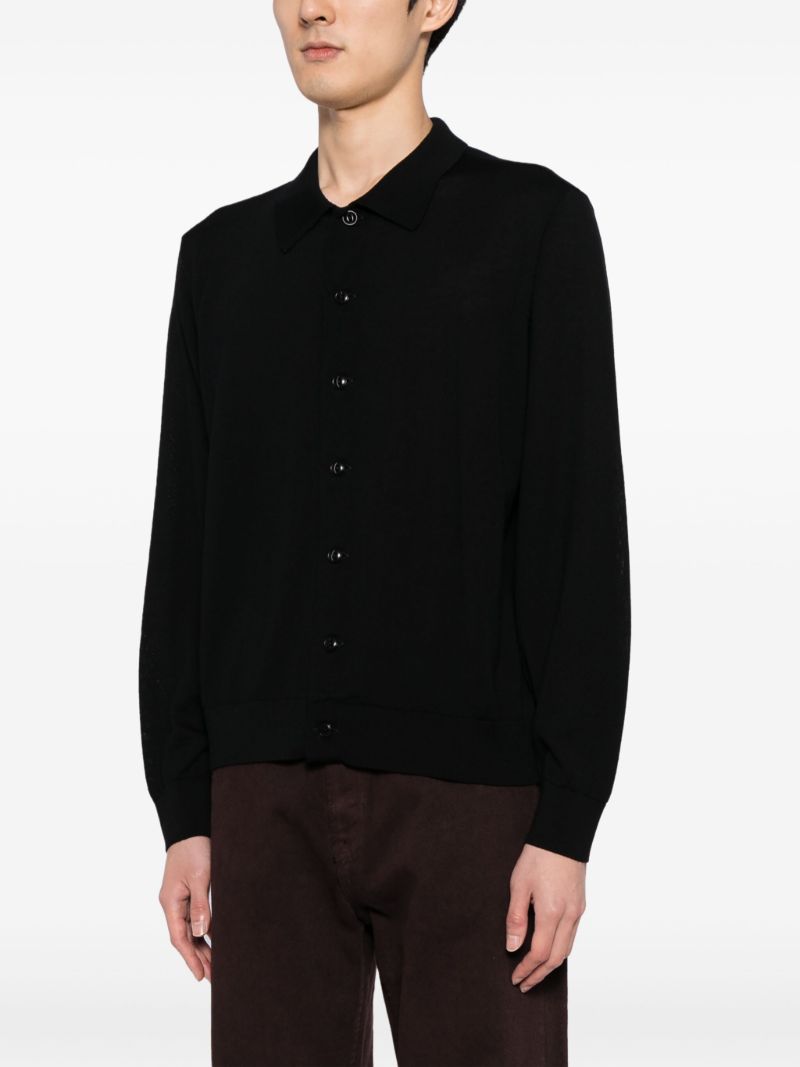 Black Rat Pack Wool Cardigan