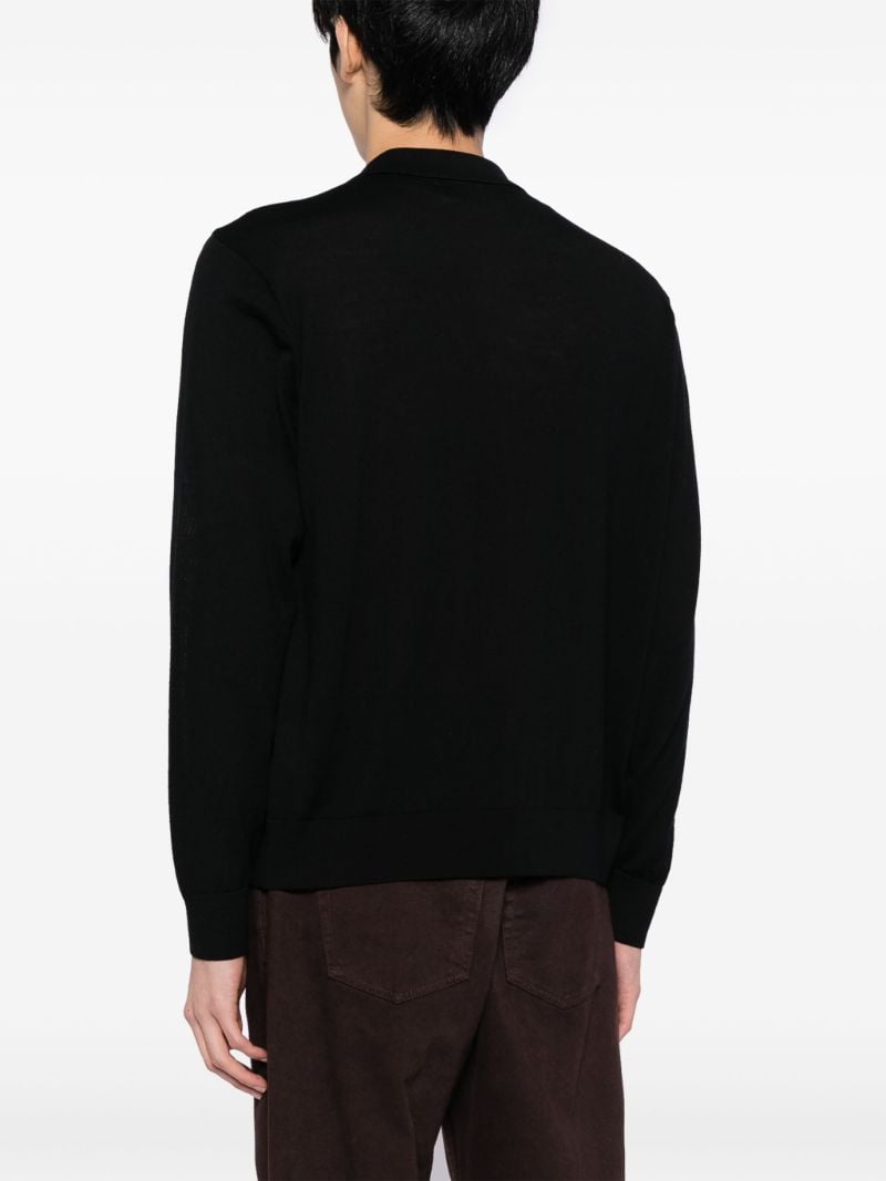 Black Rat Pack Wool Cardigan