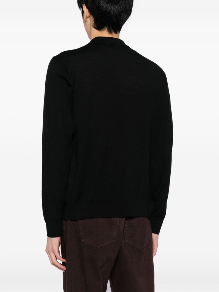 Black Rat Pack Wool Cardigan