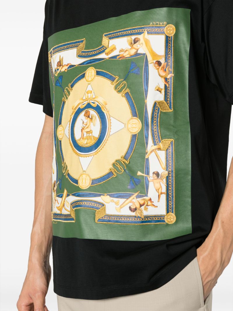 Black Graphic Print Organic Cotton T-shirt