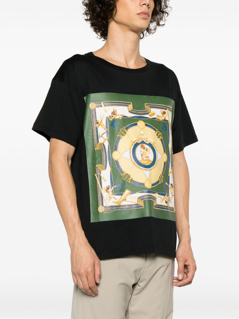 Black Graphic Print Organic Cotton T-shirt