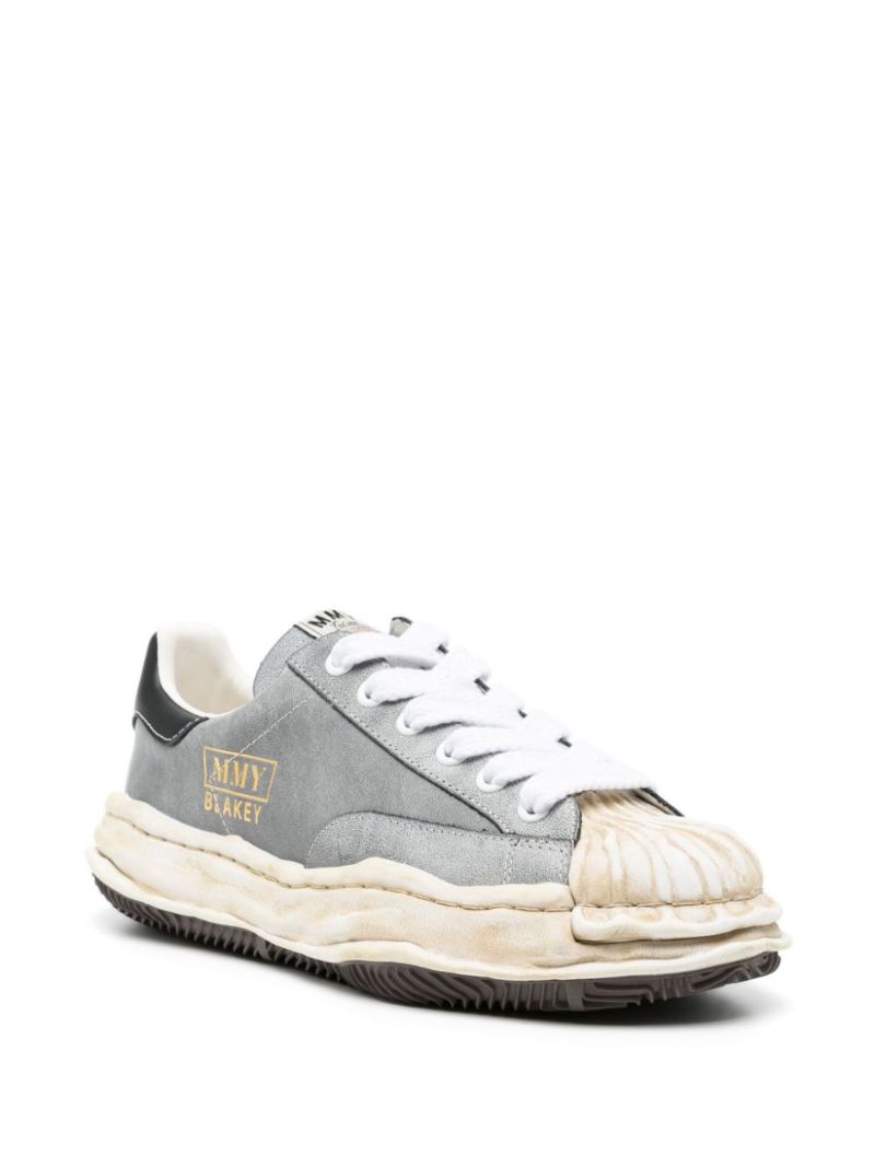 Grey Blakey Leather Sneakers