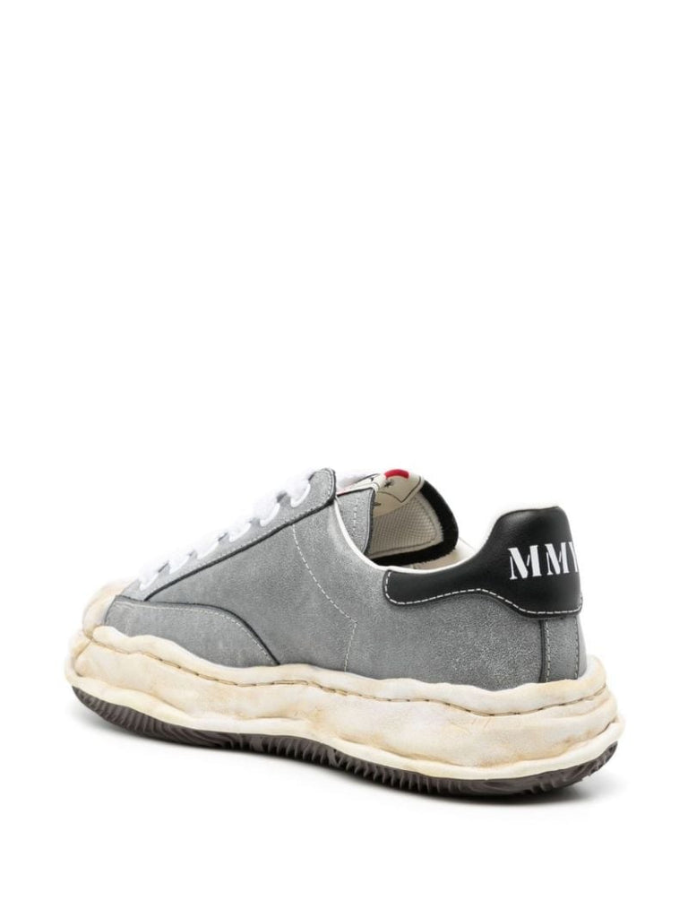 Grey Blakey Leather Sneakers