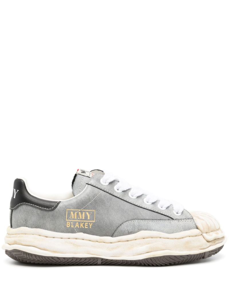 Grey Blakey Leather Sneakers