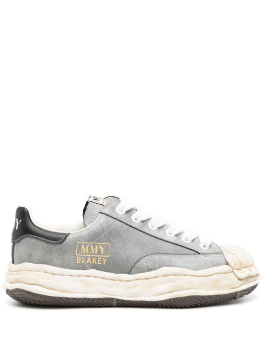Grey Blakey Leather Sneakers