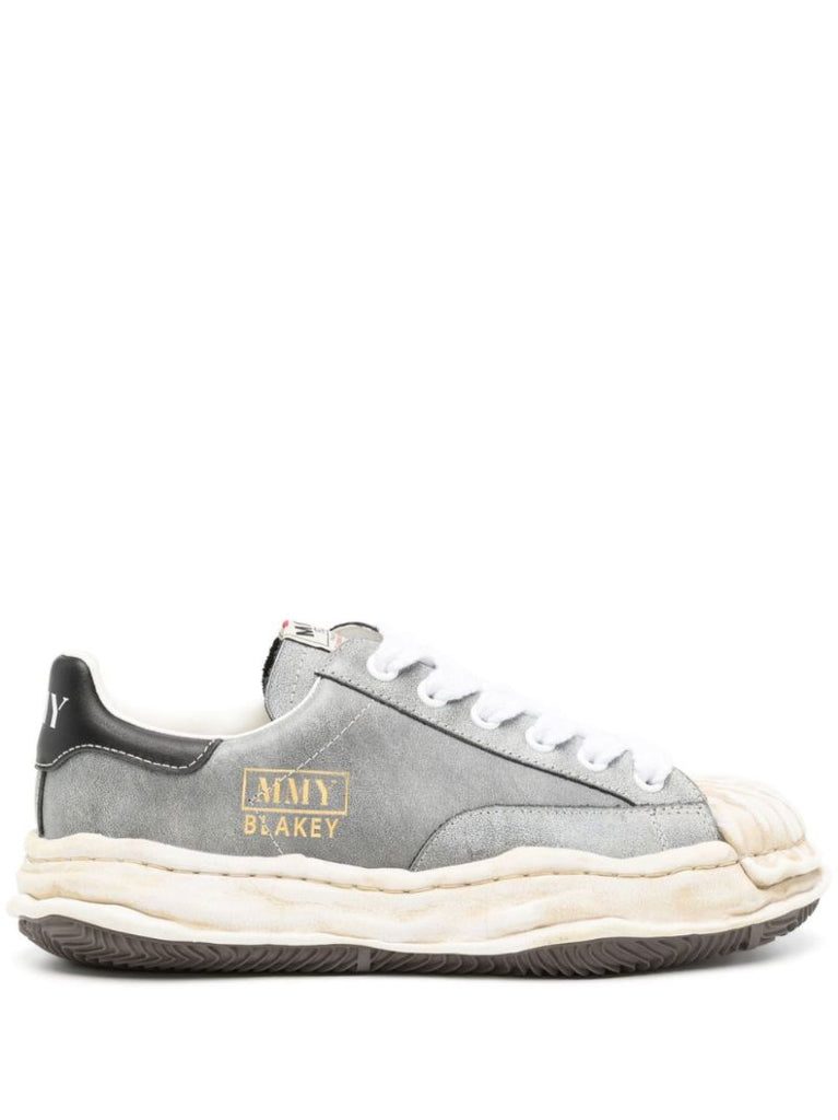 Grey Blakey Leather Sneakers