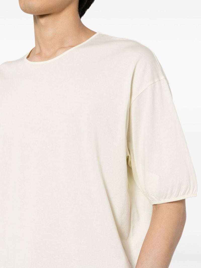 Yellow Drop Shoulder Cotton T-shirt