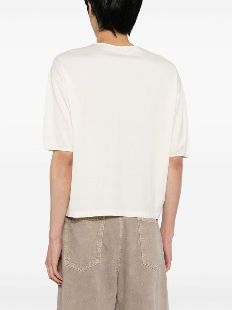 Yellow Drop Shoulder Cotton T-shirt