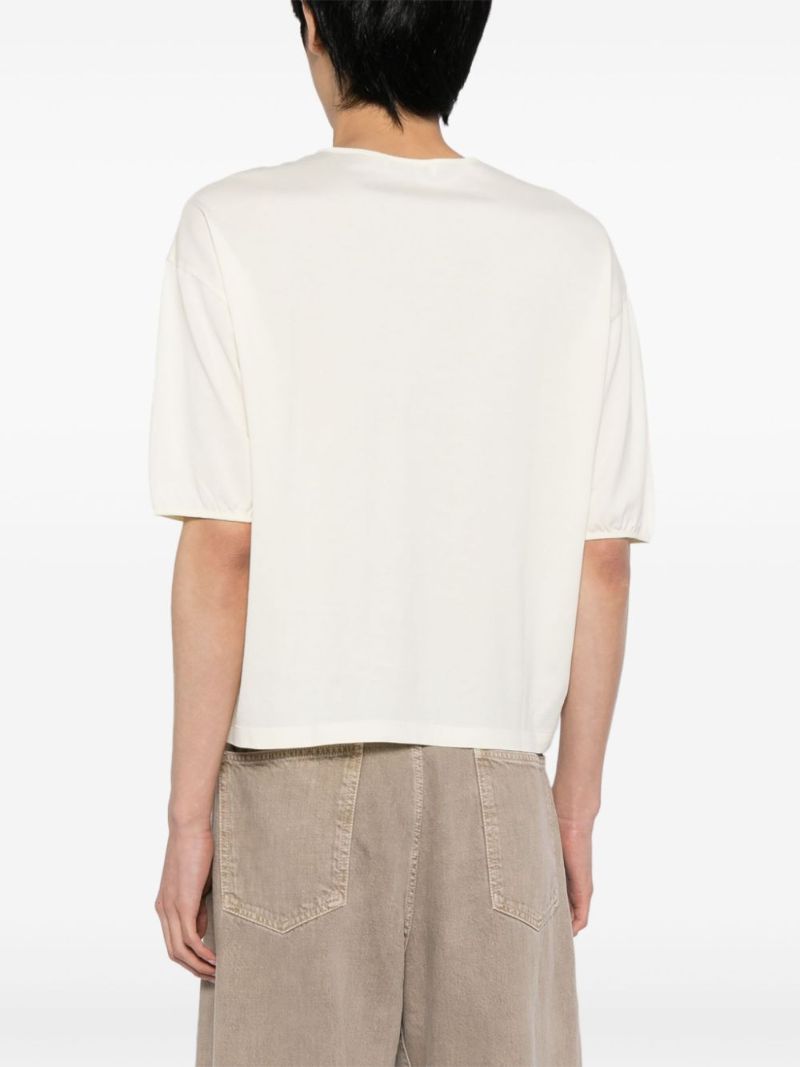 Yellow Drop Shoulder Cotton T-shirt