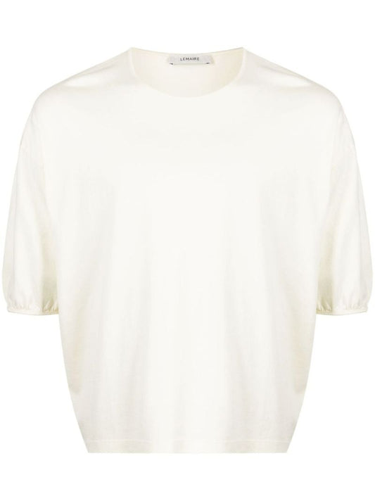 Yellow Drop Shoulder Cotton T-shirt