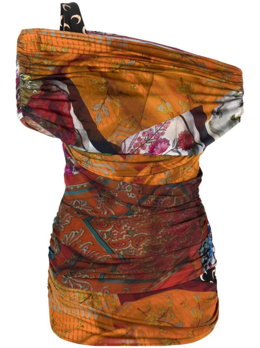Multicolour Off-the-shoulder Top