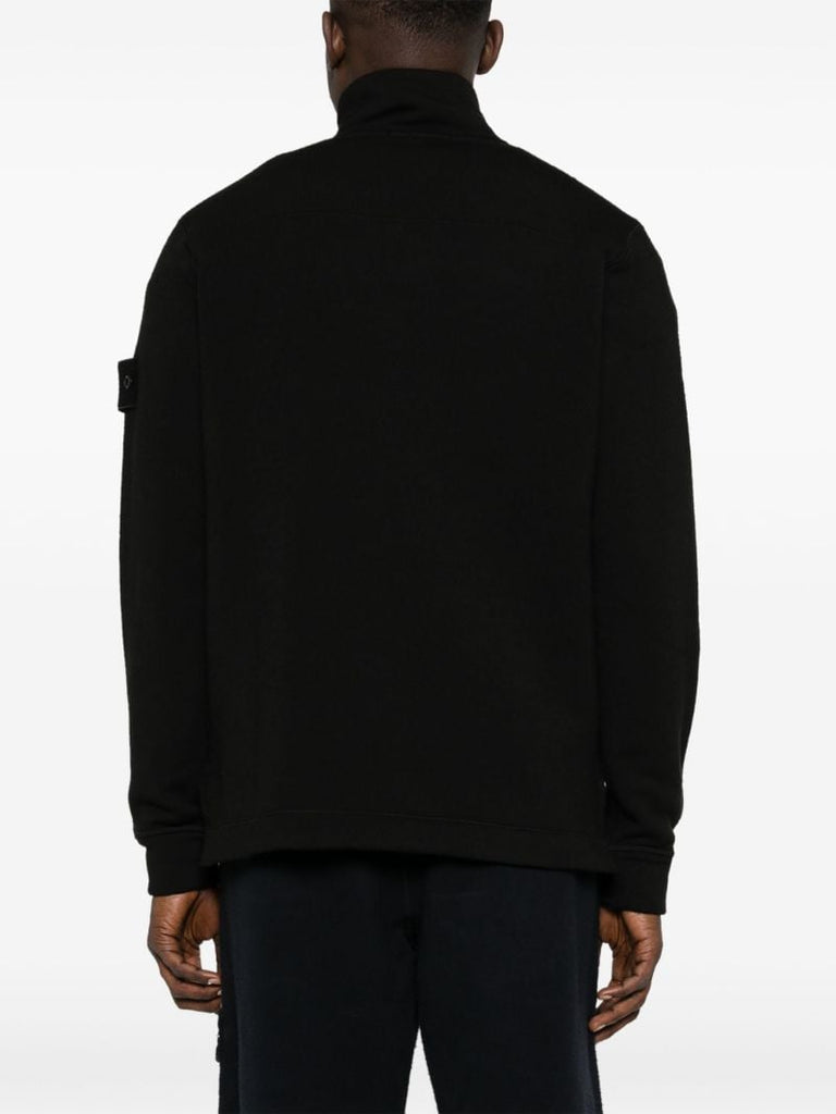 Black Ghost Compass Zip Up Sweater