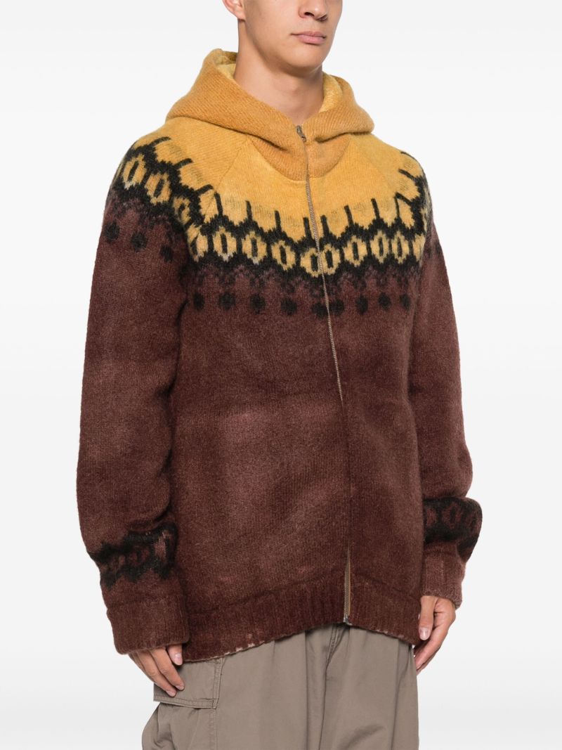 Brown Draumur Hooded Cardigan